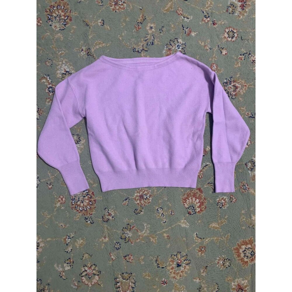 Maeve Anthropologie Light Purple Crewneck Long Sleeve Sweater, XS - Picture 2 of 5